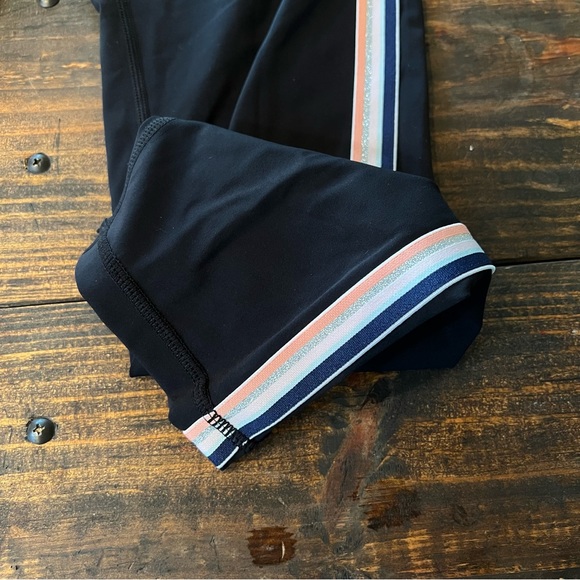 NWOT Zyia Legging Active Pink Rainbow Stripe Luxe Black High Rise Size 12 - Picture 4 of 8